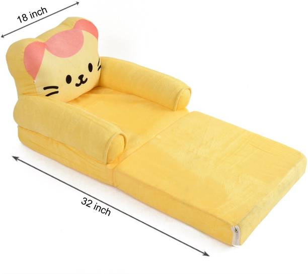 kitchDeco Baby Fold able Sofa Cum Bed 0 to 2 Years Fabric Sofa