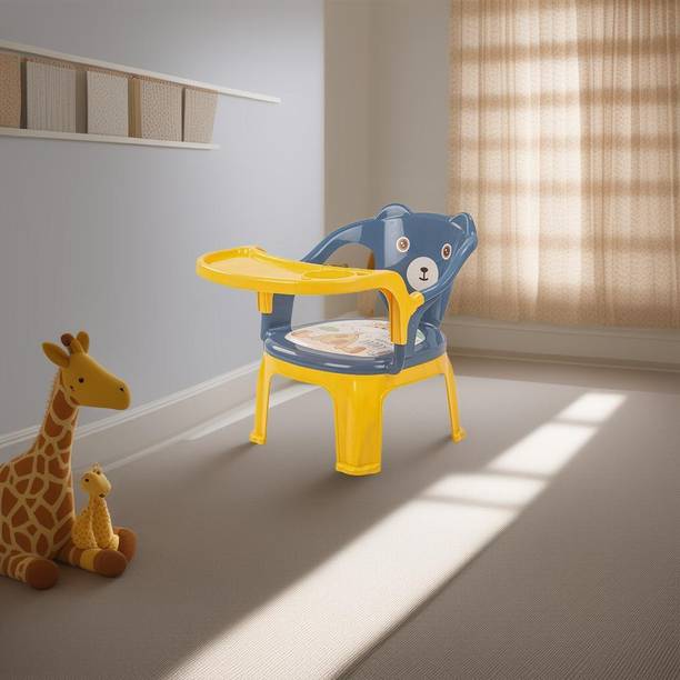 Vicky Tray chair for kids/feeding chair,upto 20kgs,1-3 years Grey and Yellow Plastic Chair