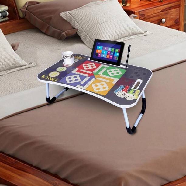 Kiara Quality First Ludo Prints Protable Foldable Table for Study & Work, Best for Work Home Wood Portable Laptop Table