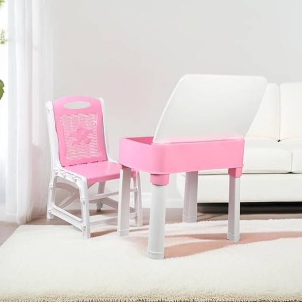 Sumoware SUMOWARE Kids Functional Desk, Children Chair and Study Table With Storage Plastic Study Table