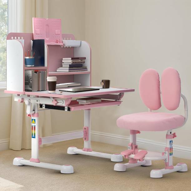 baybee Kids Adjustable Study Table & Chair | Ergonomic Desk with Storage & Shelf Solid Wood Study Table