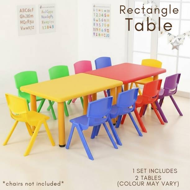 Her Home Rectangle Kids Table Set of 2 -Chairs Not Included Plastic Activity Table