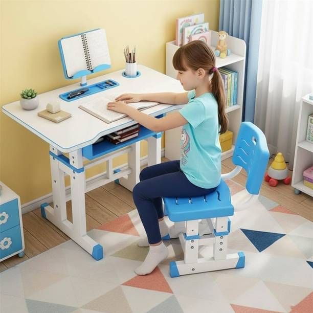 Horianzo Kids Study Table with chair adjustable kids writing Desktop table for toddlers Solid Wood Study Table