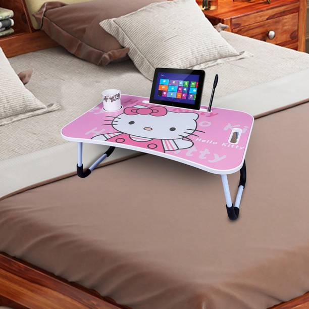 Kiara Quality First Hello Kitty Kids Foldable Table For Study & Work, Best for Work Home Engineered Wood Study Table