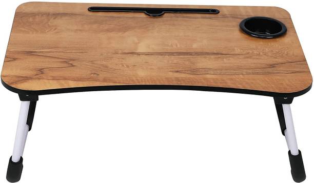 MAKD MULTIPURPOSE FOLDABLE WITH CUP HOLDER , STUDY & LAPTOP TABLE Solid Wood Study Table