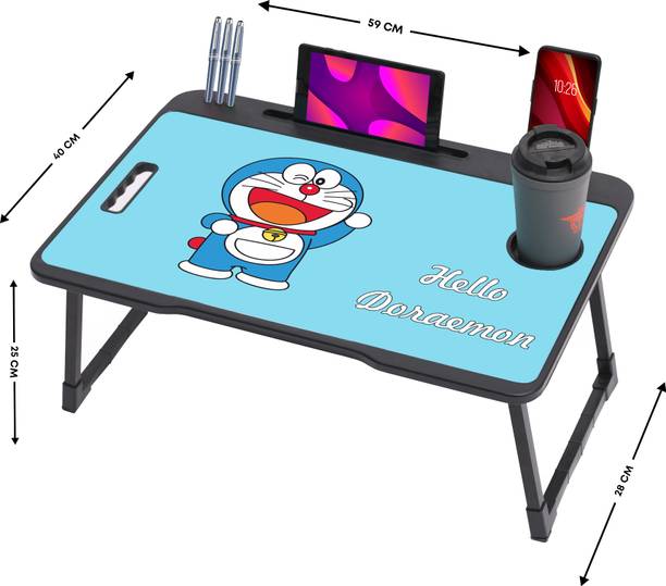 MAKD MULTIPURPOSE FOLDABLE WITH CUP HOLDER , STUDY & LAPTOP TABLE Solid Wood Study Table
