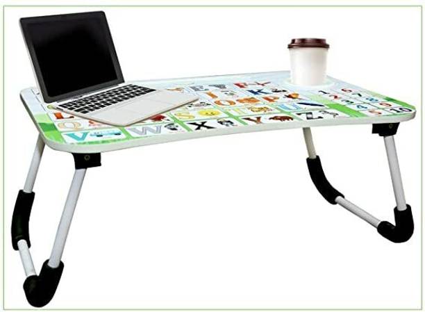 DND NX Multi-Purpose Laptop Desk for Study and Reading with Fold able Non-Slip Legs Engineered Wood Study Table
