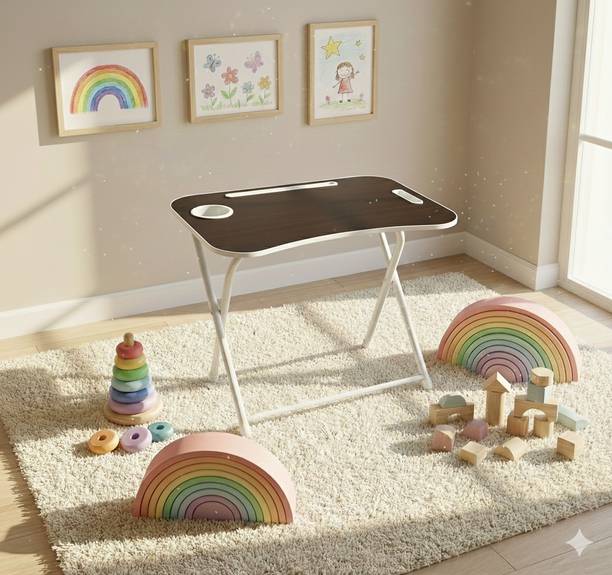 The Tickle Toe Folding Table for Boys & Girls|59 cm (L) x 39 cm (W) x 44 cm (H), Age 2-5 Years Metal Study Table