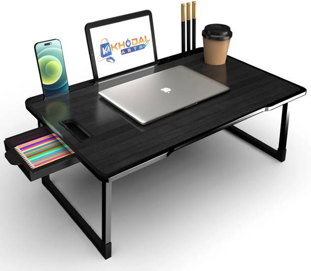 KHODAL ARTH Us Biding black color Laptop Table Engineered Wood Study Table