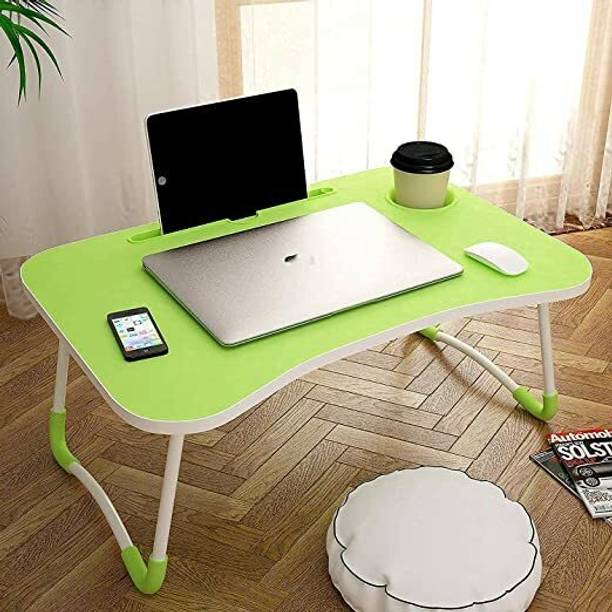 The Haridham Enterprise Multi-Purpose Laptop Desk for Study and Reading with Fold able Non-Slip Legs Wood Portable Laptop Table