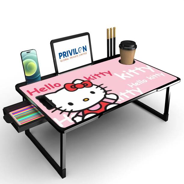 KHODAL ARTH Us Biding Hello Kitty printed color Laptop Table Engineered Wood Study Table