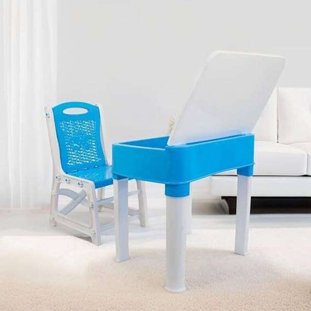 Sumoware study table Blue color with chair 2-6 year old kids Plastic Study Table