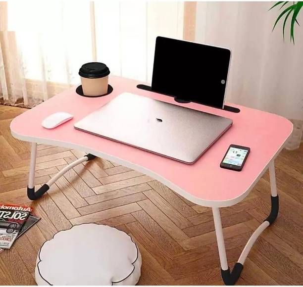 The Haridham Enterprise Multi-Purpose Laptop Desk for Study and Reading with Fold able Non-Slip Legs Wood Portable Laptop Table