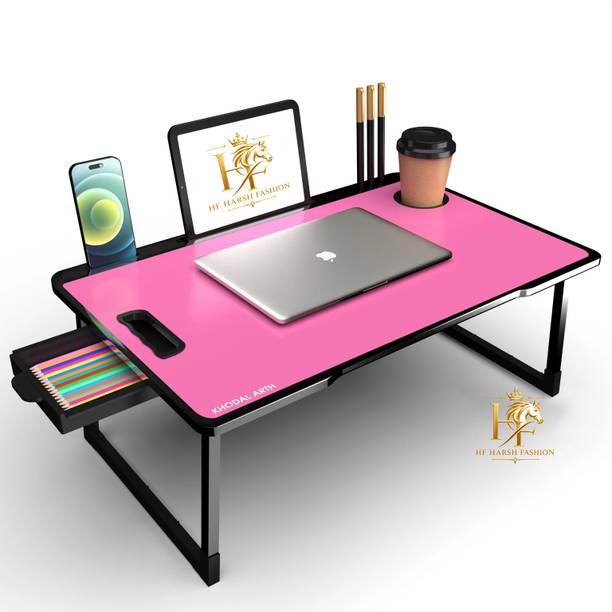 HF HARSH FASHION PINK COTTED Wood Portable Laptop Table