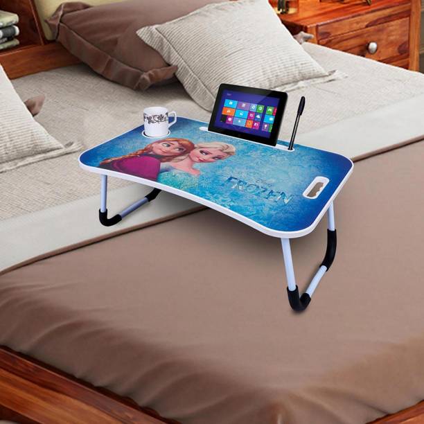 Kiara Quality First Frozen Prints Protable Foldable Table for Study & Work, Best for Work Home Wood Portable Laptop Table