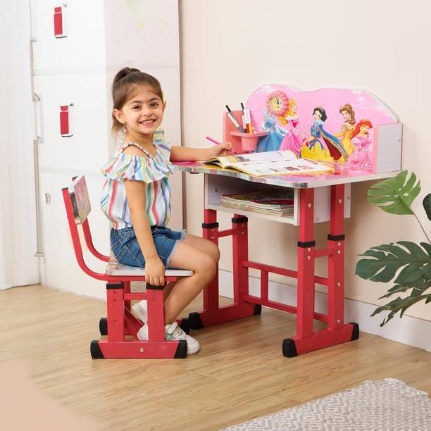 PNASGL Kids study Table & Chair with Adjustable Height with Dream Catcher Metal Desk Chair
