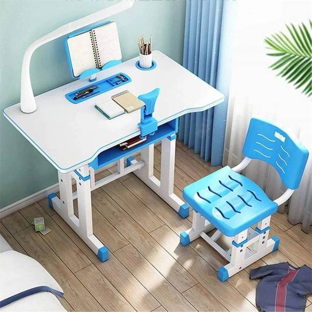 Nucarture Kids Study Table with chair adjustable kids writing Desktop table for toddlers Solid Wood Study Table