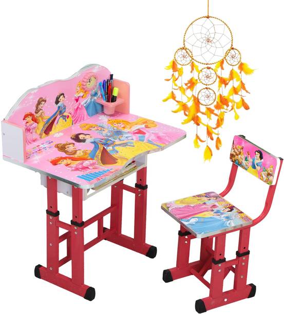 Bhella Kid's Study Table and Chair / Height Adjustable Multifunctional Desk/table chair engineered wood Bench