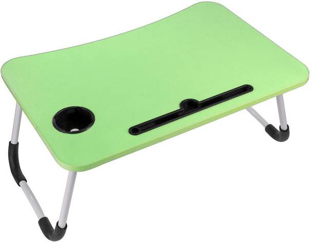 MAKD MULTIPURPOSE FOLDABLE WITH CUP HOLDER , STUDY & LAPTOP TABLE Solid Wood Study Table
