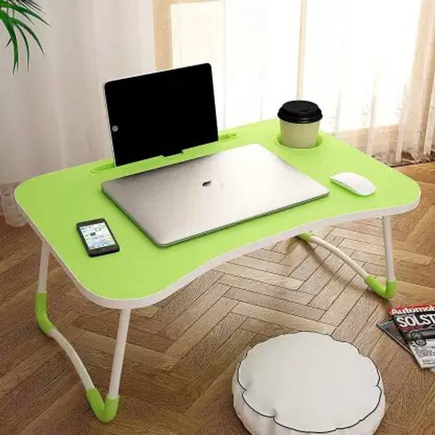 The Haridham Enterprise Multi-Purpose Laptop Desk for Study and Reading with Fold able Non-Slip Legs Wood Portable Laptop Table