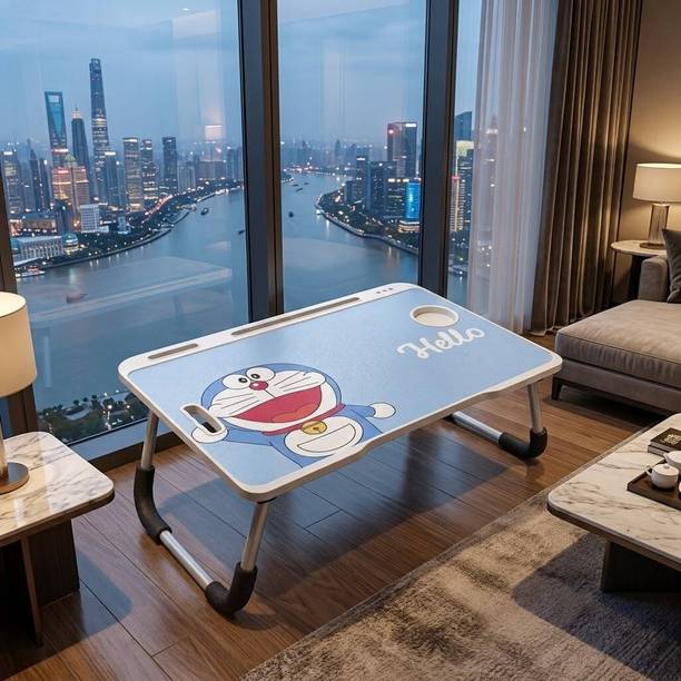 Kiara Quality First Doraemon Cartoon Kids Foldable Table For Study & Work, Best for Work Home Engineered Wood Study Table