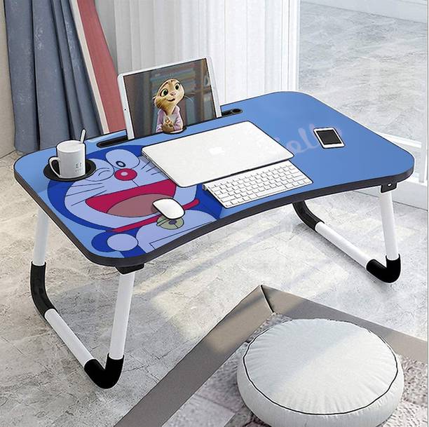 MKAD MULTIPURPOSE FOLDABLE WITH CUP HOLDER , STUDY & LAPTOP TABLE Wood Portable Laptop Table