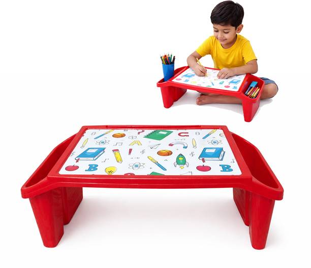 gurusamy Kids Plastic Lap Desk with Storage Side Pockets – Portable Plastic Study Table