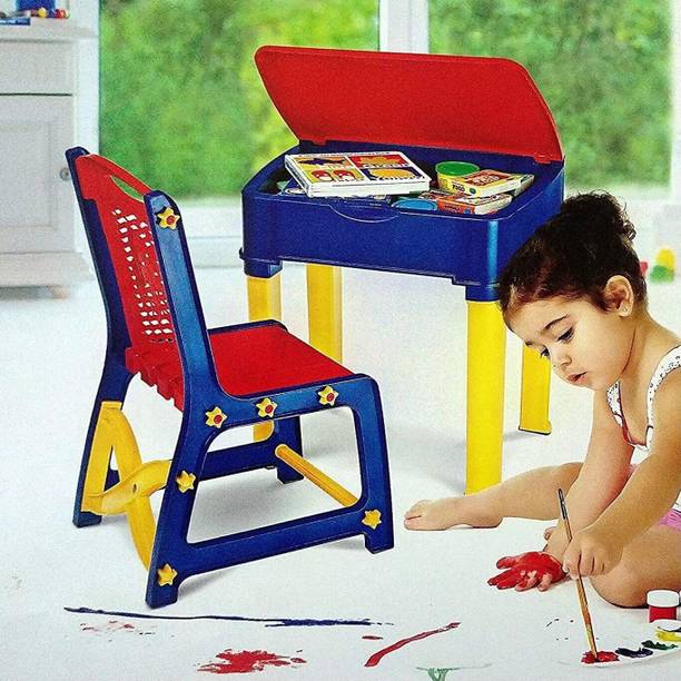 enerex Superime Junior's Study Table and Chair Set for 3 to 12 Years Kids Plastic Study Table