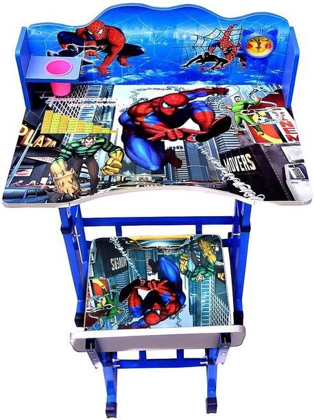 PNASGL Kids study Desk & Chair with Adjustable Height (Blue) Wood Metal Desk Chair