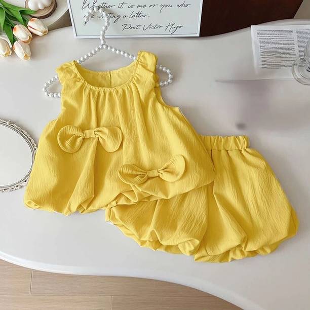 HouseOfCommon Baby Girls Party(Festive) Top Shorts