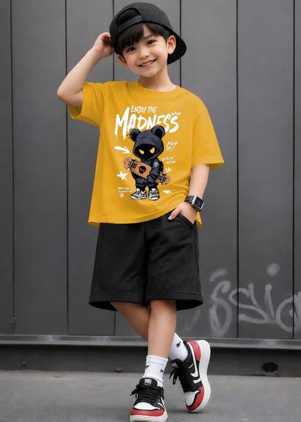 BuckleMen Baby Boys Casual T-shirt Shorts