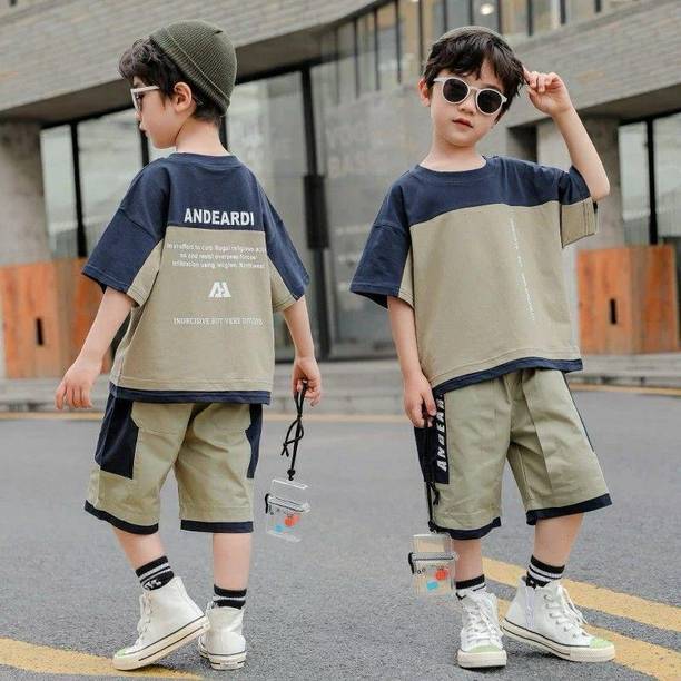 Get Your Little Hero Ready in Style with ACTLIVE Boys T-shirt & Shorts Set!