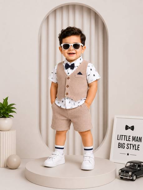 Mom's Love Baby Boys Party(Festive) Shirt Shorts