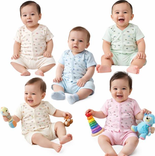 Adeeb Khan Enterprises Baby Boys & Baby Girls Casual Shirt Shorts