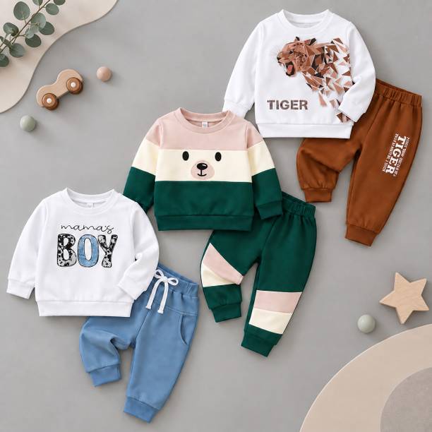 NOON Baby Boys & Baby Girls Party(Festive) T-shirt Pant