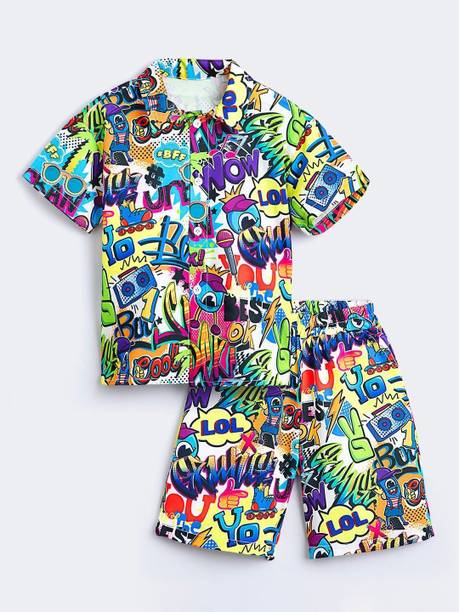 Hopscotch Boys Casual Shirt Shorts