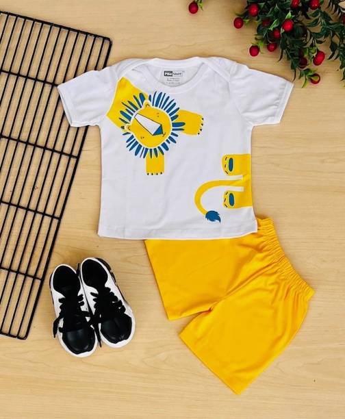 Piku Store Baby Boys & Baby Girls Casual T-shirt Shorts
