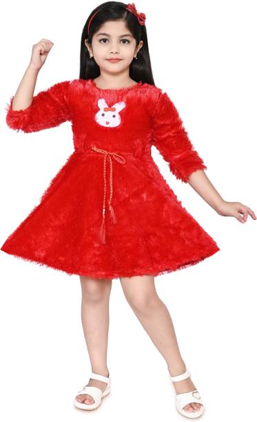 Fariha Fashions Girls Midi/Knee Length Casual Dress
