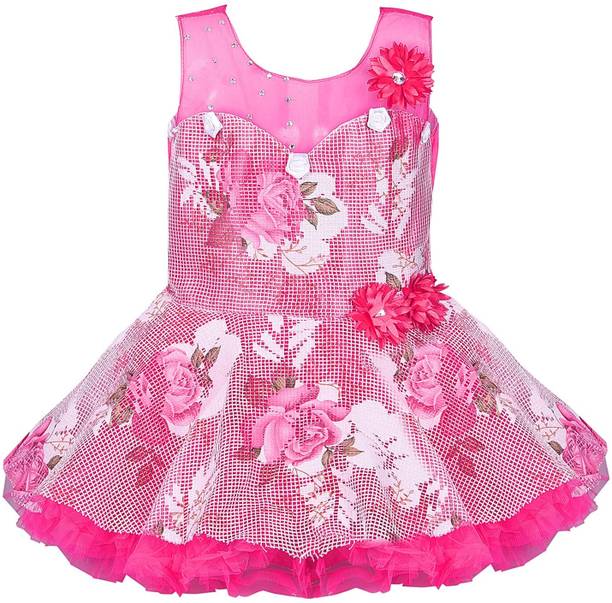 Wishkaro Baby Girls Midi/Knee Length Casual Dress