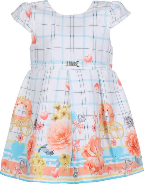 Wishkaro Baby Girls Midi/Knee Length Casual Dress