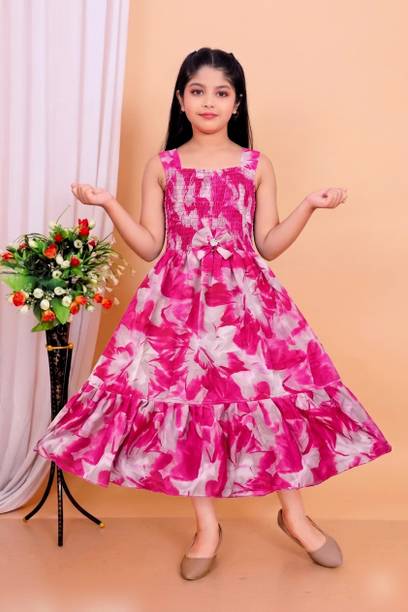 AL QUDS ENTERPRISE Girls Below Knee Party Dress