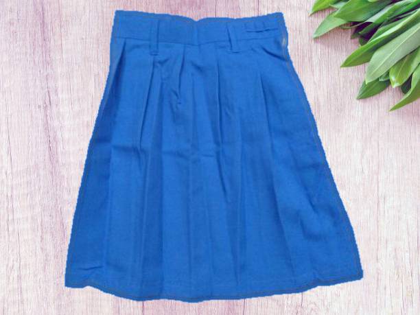 Abhima Fashion Solid Girls Regular Blue Skirt