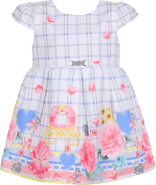 Wishkaro Baby Girls Midi/Knee Length Casual Dress