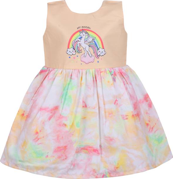 Wishkaro Baby Girls Midi/Knee Length Casual Dress