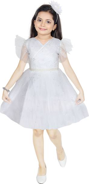 TrendyCreations Indi Girls Midi/Knee Length Festive/Wedding Dress
