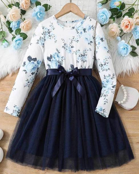 Girls Midi/Knee Length Festive/Wedding Dress