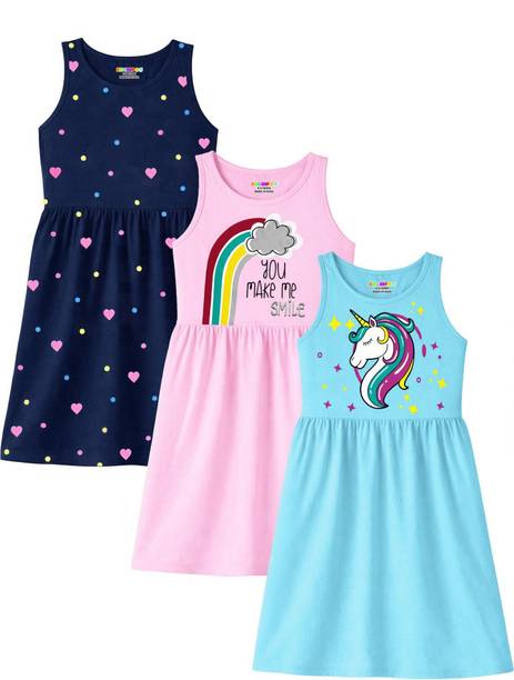 Kuchipoo Girls Midi/Knee Length Casual Dress