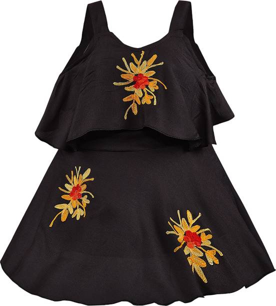 Wishkaro Baby Girls Midi/Knee Length Casual Dress