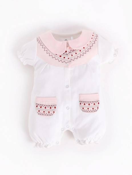 Romper For Baby Girls Casual Embroidered Pure Cotton