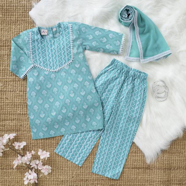 Baby Girls Festive & Party Kurta and Pyjama Set